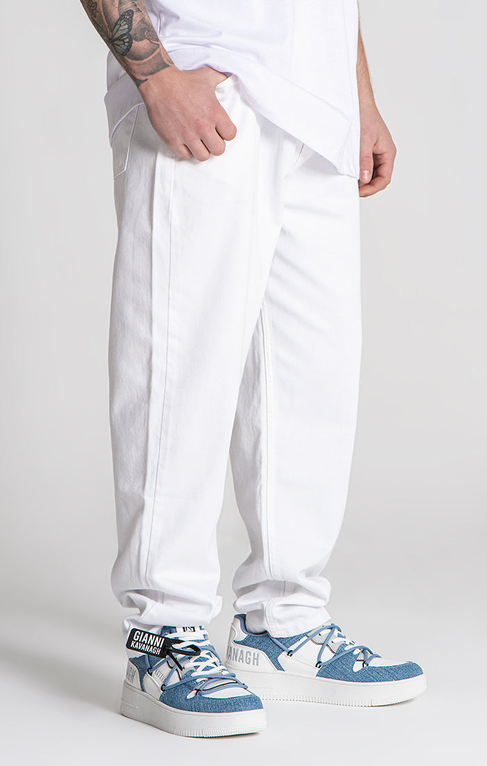 White GK Balloon Jeans