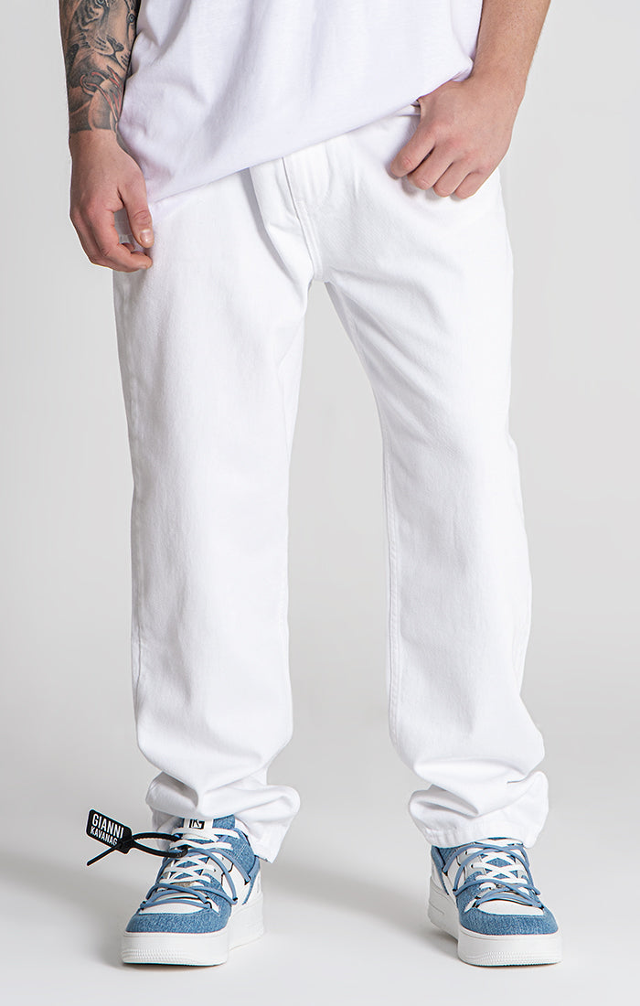 White GK Balloon Jeans